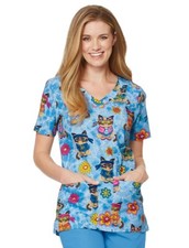  XS Medical Uniform Scrub Top Grumpy Cat in the Grumpy Coachella Veterinarian