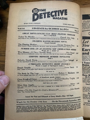 Dime Detective Magazine October 1934 Complete Vintage Pulp Magazine - Picture 5 of 9