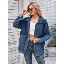 Button Up Long Sleeve Denim Jacket