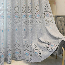 A Panel Wide 150cm Window Drape European Embroidery Curtain Bedroom Home Decor