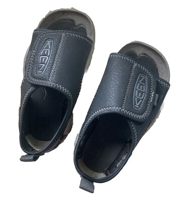 KEEN Knotch River 8 Open Toe Sandal BLACK Support Waterproof Washable Hook &Loop