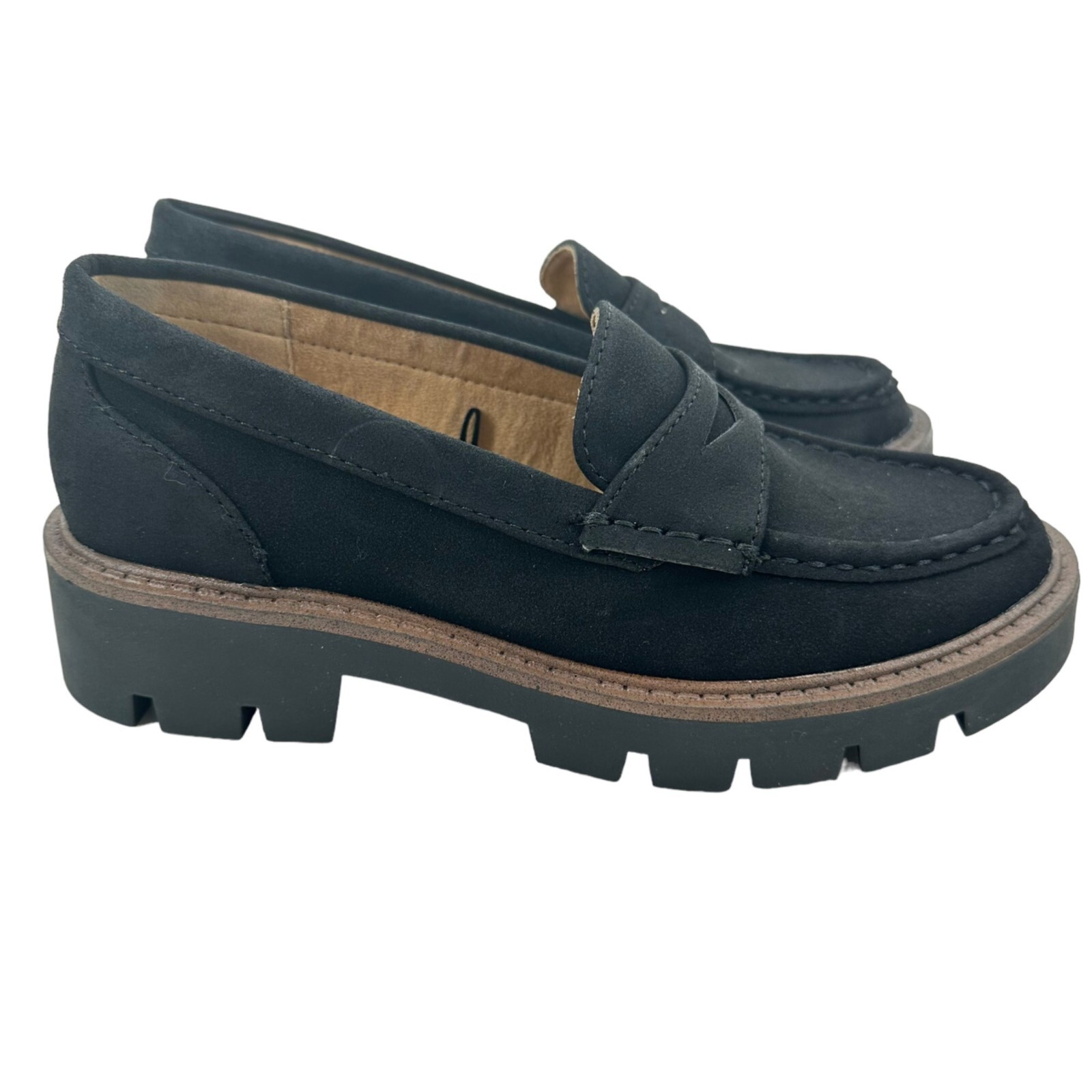 SAOLA Mocassino da montagna bianco nuovo senza scatola Gunner suola a strappo plateau nero scamosciato scarpe grosse 5 5