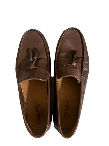 Aldo Shoes Mens 7.5 Casual Slip-On Moccasin Loafers Brown  display picture 3