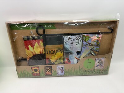 Meadow Creek four seasons in one box garden flags with stand set NEW