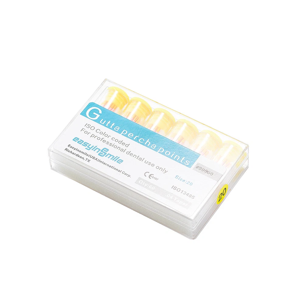 Taper 04 6 tipos de conducto radicular dental profesional gutta percha puntos de papel 60 un. Foto 2 de 4