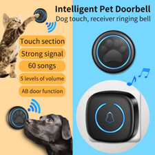Waterproof Pet Training Doorbell Adjustable Volume AB Door Chimes Mute Dogs Cats