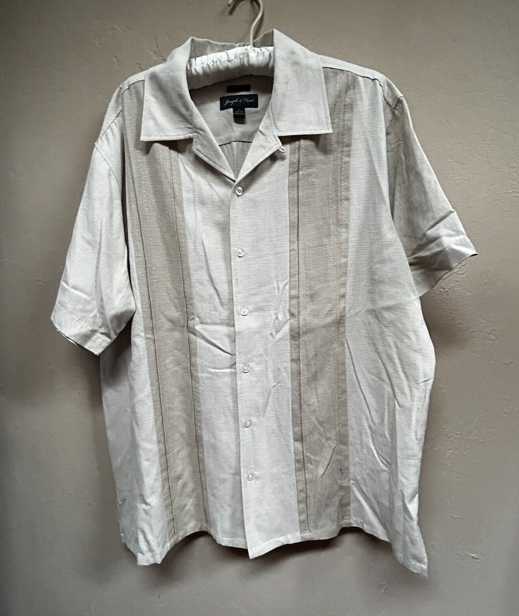 Joseph & Feiss Men's Classic Fit Button Down Silk Shirt Size Joseph & Feiss Men's Classic Fit Button Down Silk Shirt Size