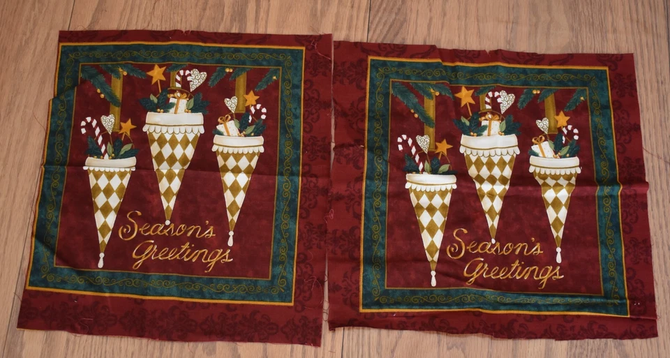 ROYAL HOLIDAY deb strain MODA  snowflakes CHRISTMAS ORNAMENTS burgundy PIECES - Image 4 of 4