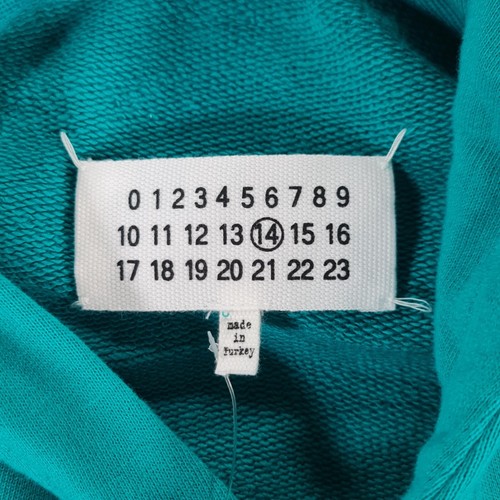 MM6 Maison Margiela Hombres Sudadera con Capucha Verde Turquesa 54 XL Estereotipo $595 - Imagen 3 de 11