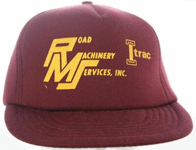 Vintage Road Machinery Services, Inc. RMSI Itrac Hat T.I. Snapback Cap Maroon
