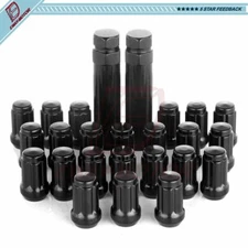 23 Pcs 1/2-20 Black 6 Spline Lug Nuts + 2 Tool For Ford F-150 Explorer Mustang