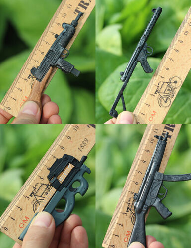 Modelo de pistola 1/6 para figura 1:6 Soldado Segunda Guerra Mundial Subfusil AK47\L2A3\MP5\UZI - Imagen 2 de 17
