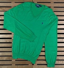 Mens Jumper Polo Ralph Lauren Vintage Size XL V Neck