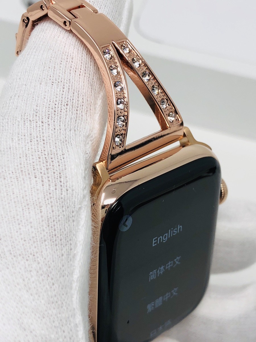 24K Rose Gold Plated 44MM Apple Watch SERIES 4 With Rose Gold