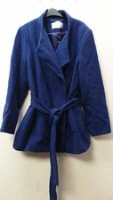 Jacques Vert Ladies Double Breasted Short Coat Navy Uk 20 Ln009 Pp 05