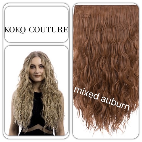 Hair Extension Beach Wave Natural Curly Wavy Thick 3 Weft Clipped Koko Couture - Picture 45 of 53