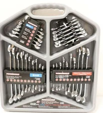 NEW - Powerbuilt 940829 Mirror Polish 32-Piece SAE/Metric Combination Wrench Set