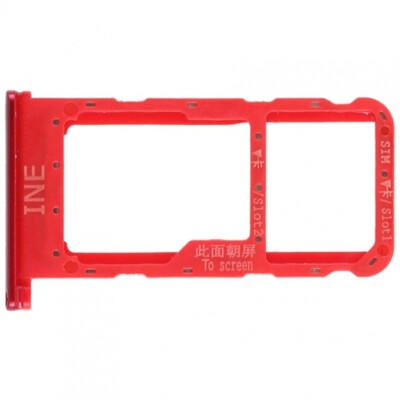 Sim Tray Compatible For Huawei P Smart Plus / Nova 3i Replacement Card Red