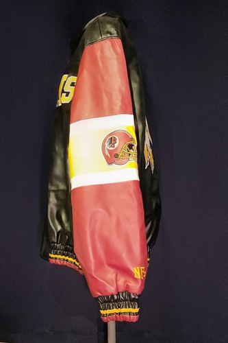 Washington State Redskins Vintage Faux Leather Jacket Men Size L NFL Memorabilia - Picture 3 of 24