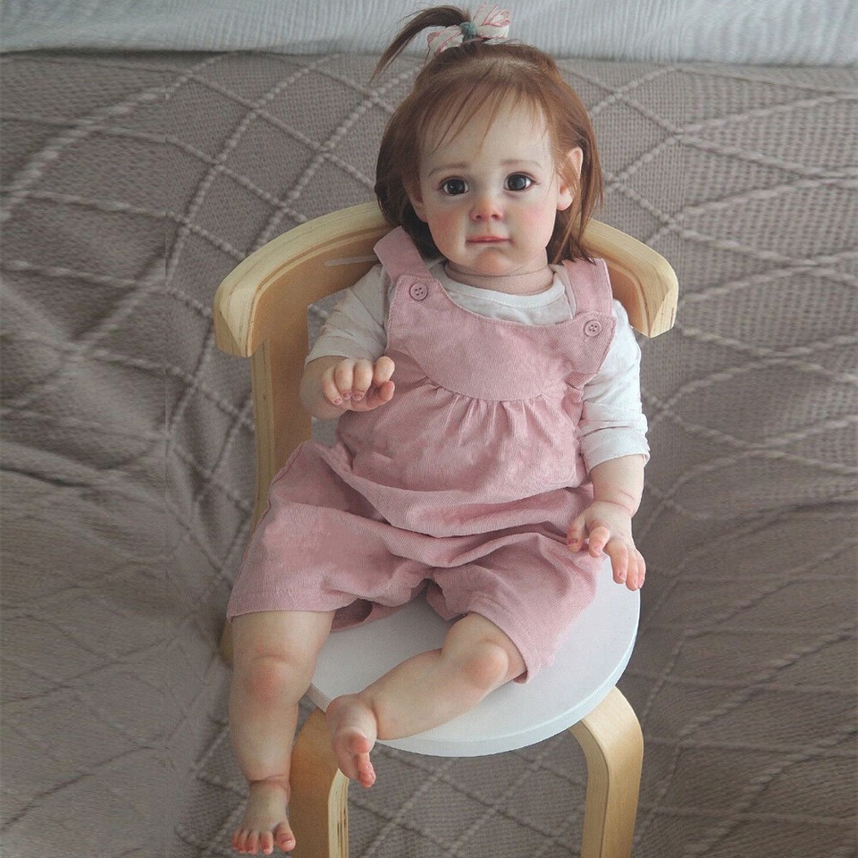 24" Reborn Baby Dolls Girl Toddler Handmade Lifelike Newborn Gift Doll