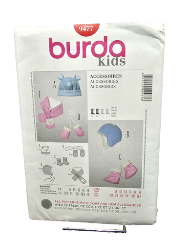 Burda Kids Accessories #9477 Uncut Factory Folded - Picture 2 of 3