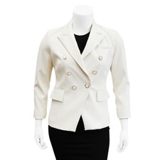 Milly | Inez Double-breasted Vegan Leather Blazer Size: 8