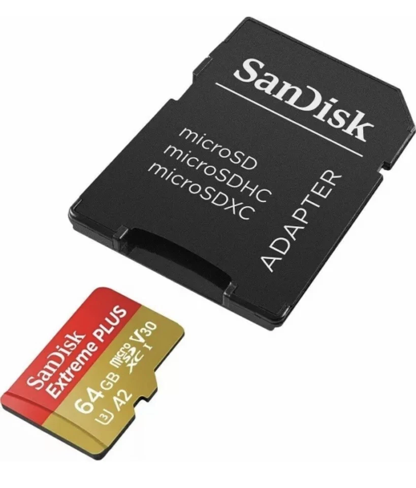 SanDisk Extreme 64 GB MicroSDXC UHS-I Class 10  SDSQXAH-064G-GN6MA 64GB microSDH - Image 2 of 4