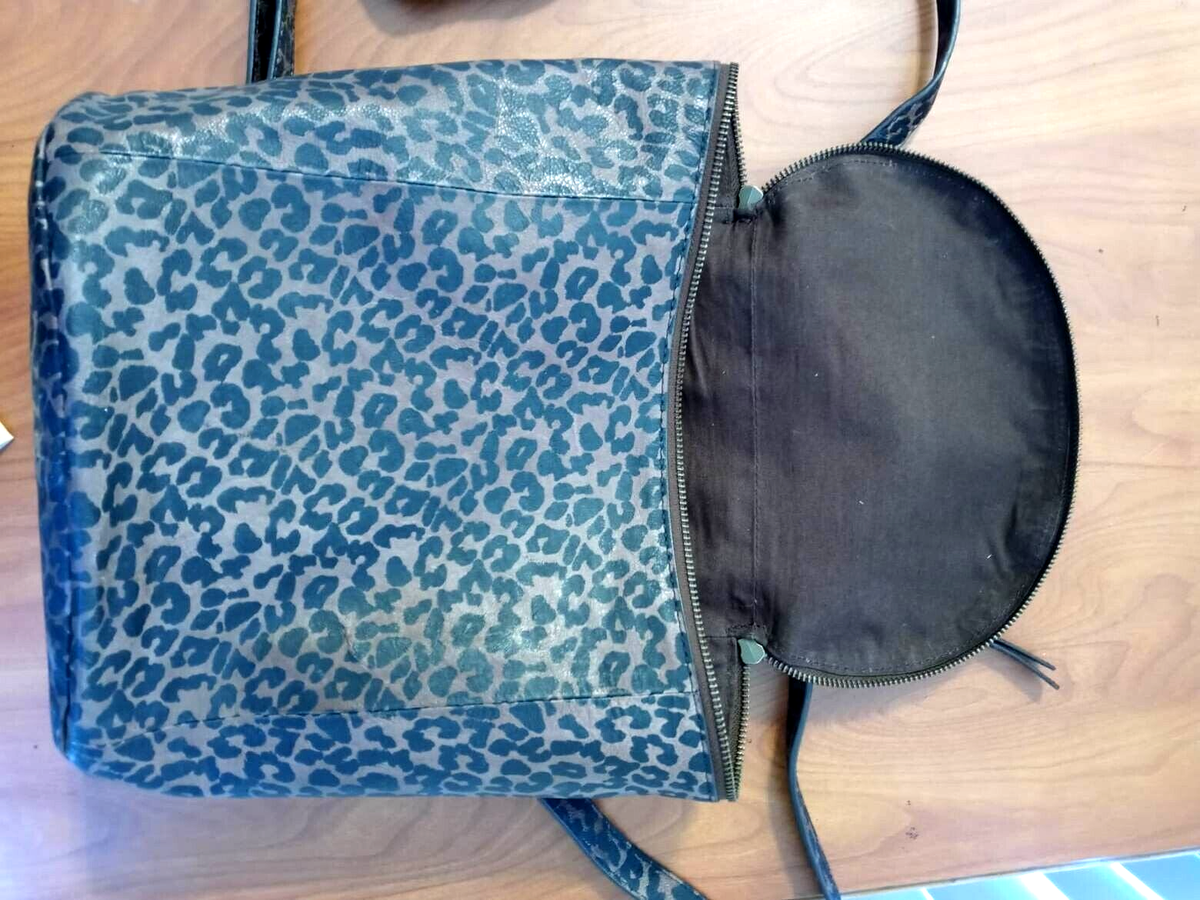 NWT FRYE Maddie Leopard Print Leather Backpack MSRP $278 | eBay