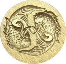 Two Goldfish / Koi Wax Seal Stamp head - beautiful 3D design 