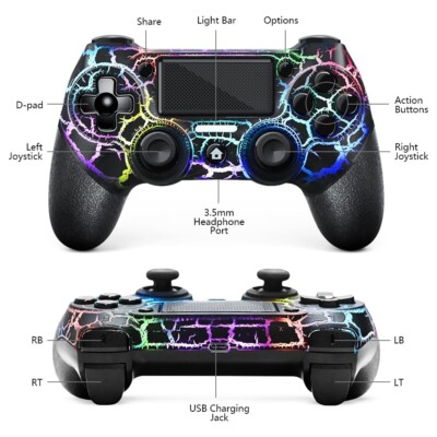 PlayStation4 - ゆず eXtremeRate Chrome Gold Classical Symbols Custom Replacement