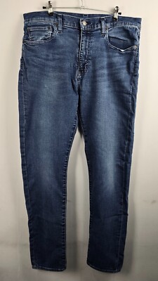 Levis Jeans Herren Blau W36 L34 Denim Baumwolle Freizeit Premium Leder Patch