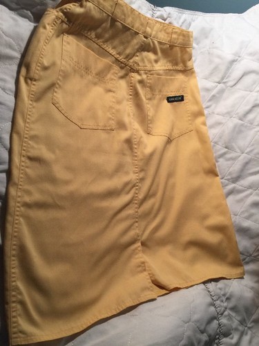 Vintage Yellow ANNE KLEIN Zippered Pencil Knee Length Wear To Work Skirt - Picture 2 of 4