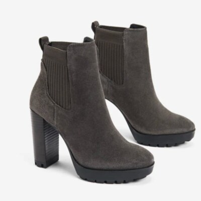 KENNETH COLE Junne Suede Womens Ankle Boots Size 8.5 Color Asphalt NEW!!!!