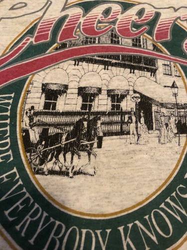 Vintage 90s Cheers T Shirt Where Everybody Knows Your Name Jamaica Size Large - Picture 6 of 11