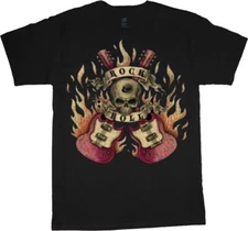 Skull Guitar T-shirt Graphic Tees Clothing Apparel Mens Gifts