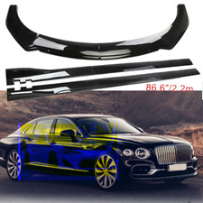Glossy Black Front Lower Bumper Lip Splitter Spoiler For Bentley Flying Spur