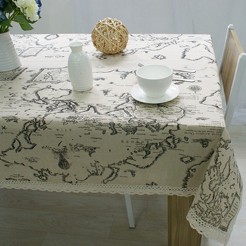 Retro Floral Tablecloth Rectangle Table Cloth Covers Tea Home Decor - Picture 117 of 143