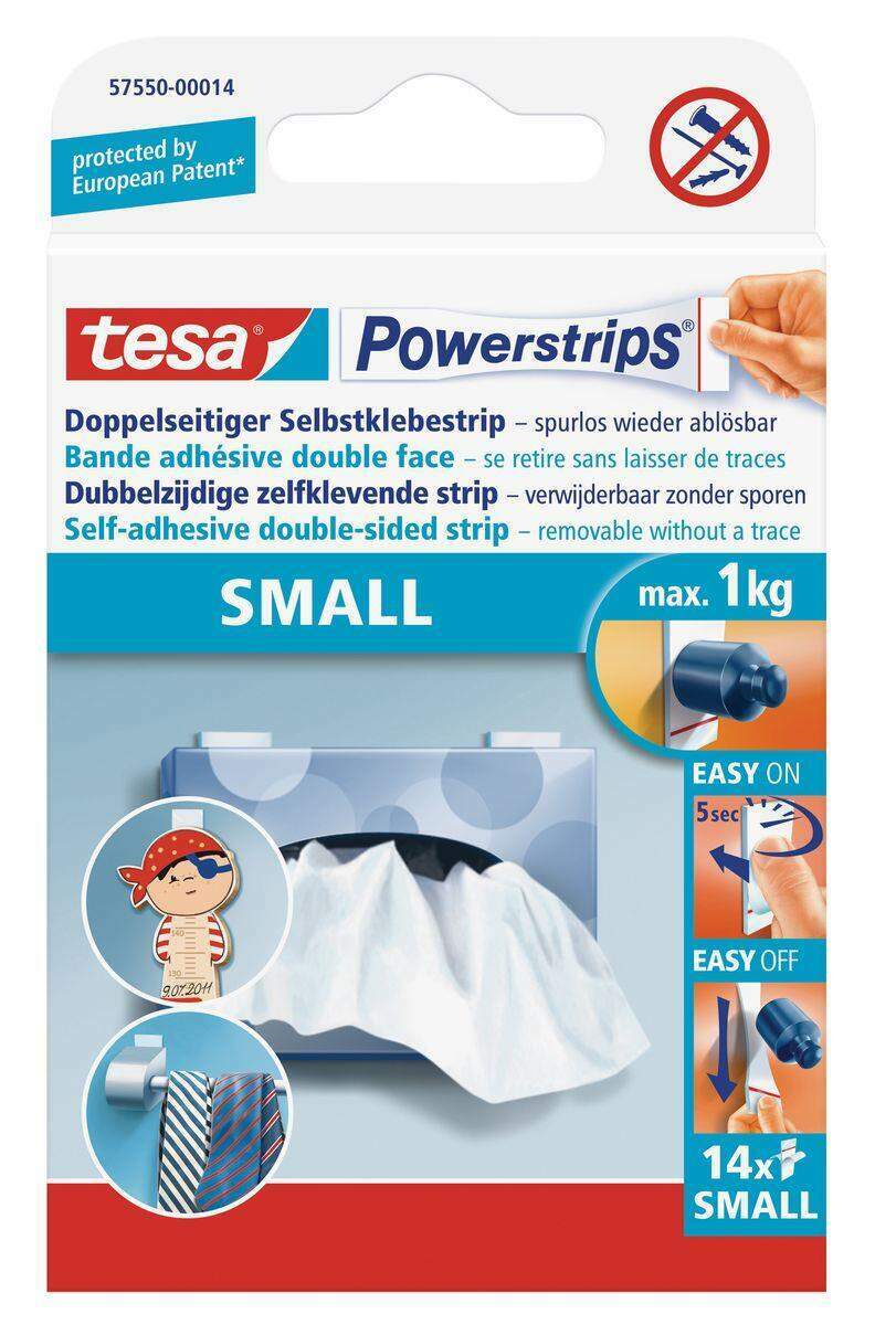 Tesa Powerstrips Small, 14 Strips