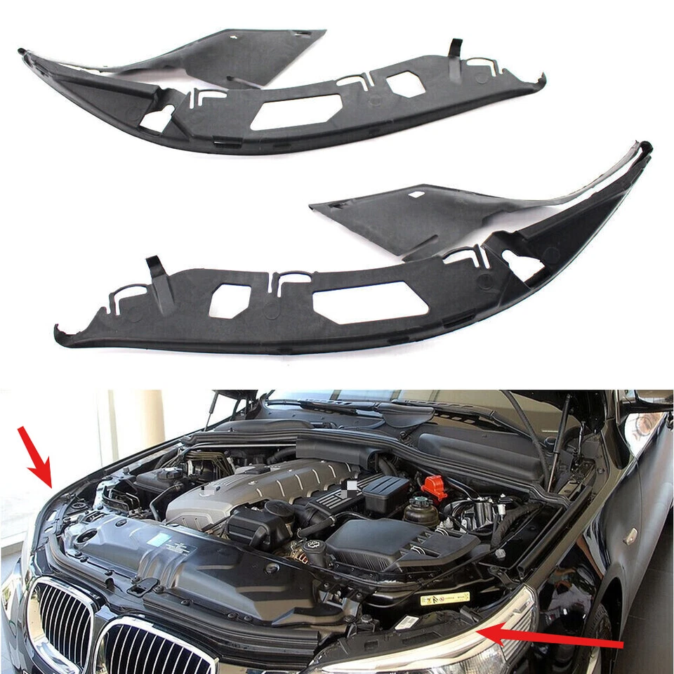 Par de juntas de faros superiores para BMW E60 525xi 528i 530i 525i Foto 2 de 4