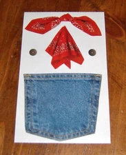 Mrs. Grossman Retired Photo Essence Stickers ~ Jean Pocket/Red Bandana. 