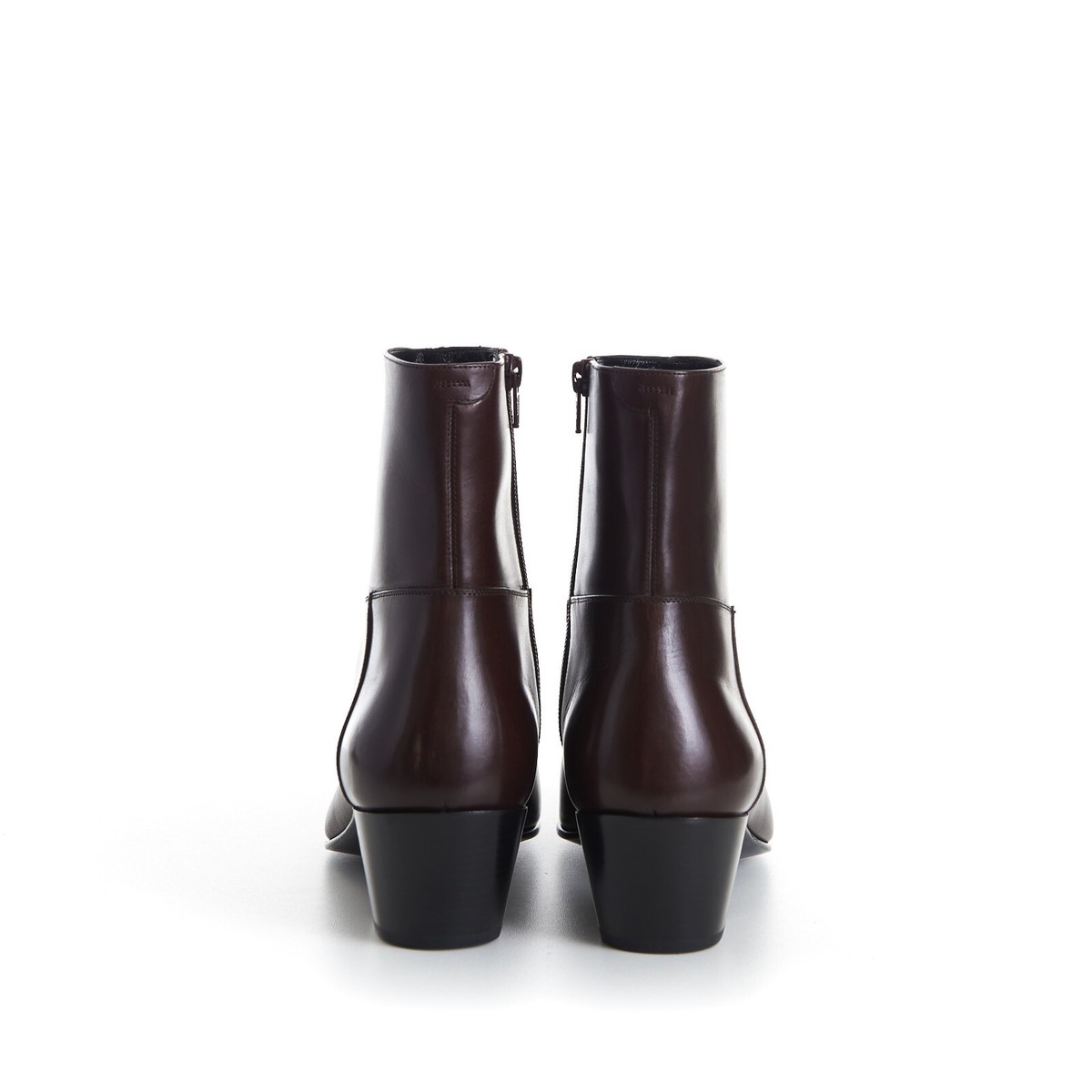 CELINE 1150$ JACNO Zipped Ankle Boots - Oak Brown, 60mm Heel CELINE 1150$ JACNO Zipped Ankle Boots - Oak Brown, 60mm Heel