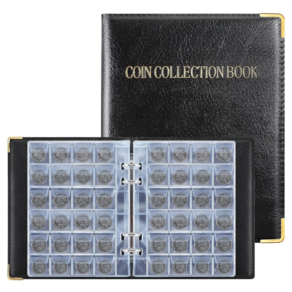 480 Pockets Coin Collection Book Holder Album Coins Organizer for Collectors US