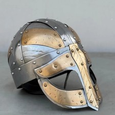 Medieval Knight Steel Norse Viking Helmet Larp Cosplay Roleplay