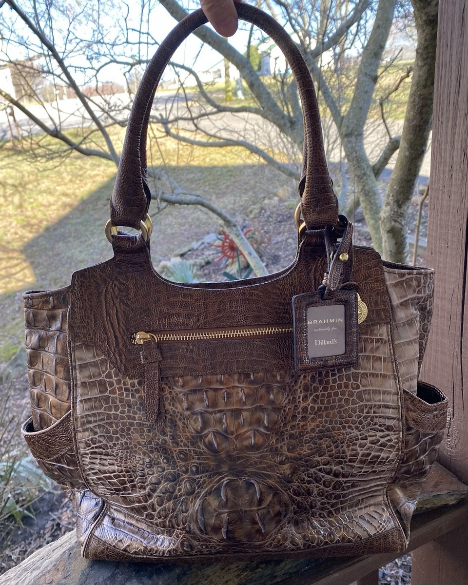 Brown Dillard's Brahmin Purses On Sale Authentic Rare BRAHMIN