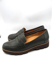 VIONIC Cheryl II Steel Blue Leather Slip On Loafers Women's Size EU 40 US 9 Wide