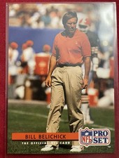 1992 Pro Set Bill Belichick #144 Rookie Season Stats As Browns Head Coach NM