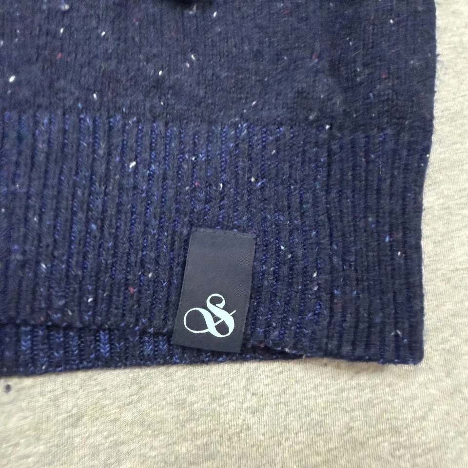 Suéter tejido Scotch & Soda Amsterdam para hombre azul gris mezcla de lana talla mediana Foto 2 de 4