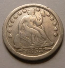 1853  with Arrows Seated Liberty Dime Coin 1837-1891 #A06-A   Coin