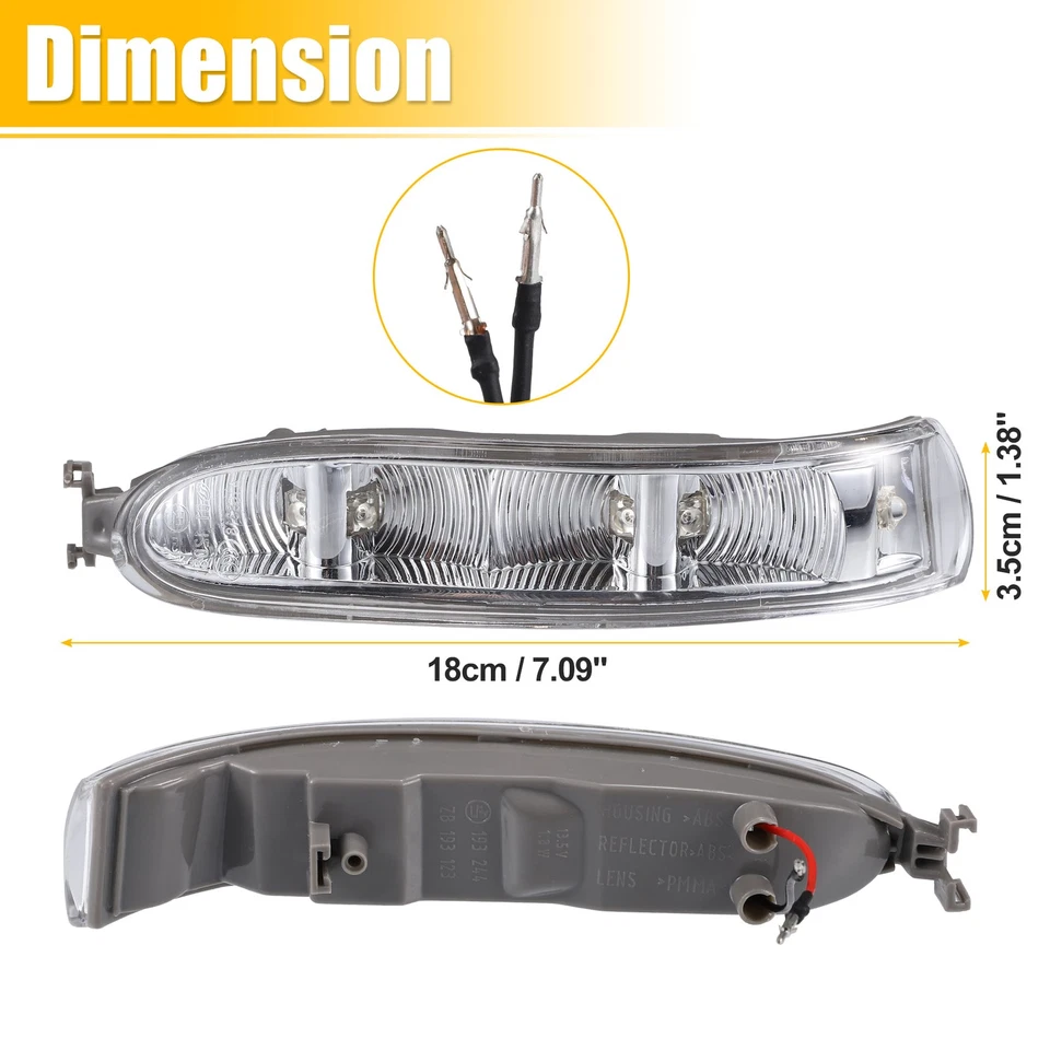 Car LED Left Side Mirror Turn Signal Light for Mercedes-Benz CLK320 CLK350 Foto 3 de 4
