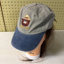 New Youth Smokey Bear Only You Tan Blue Baseball Strap-back Hat Embroidered